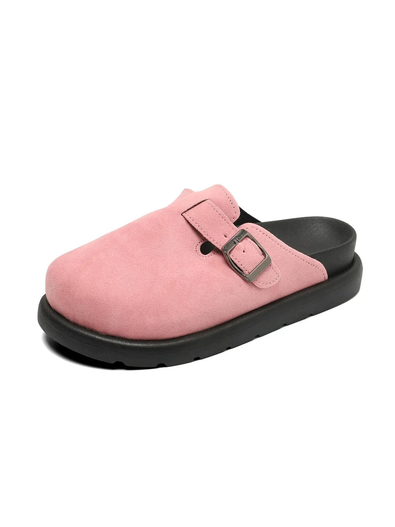 New Retro Multicolor Open Toe Thick Sole Preppy College Buckle Home Sole Colorblock Slippers Sandals