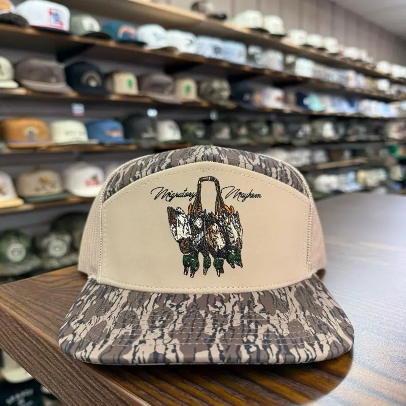 Greenheads Only 7 Panel Hat - Timber Camo