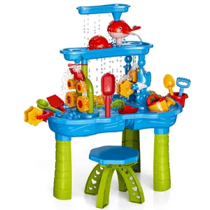 3-Tier Outdoor Sand and Water Play Water Activity Tables,Summer Holiday Outdoor Toys for Outside Backyard, Water Table Toys