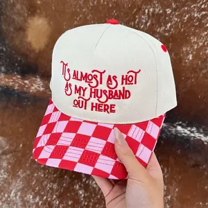 It’s Almost As Hot As My Husband Out Here Embroidered Hat | Summer Hat | Western Trucker Hat