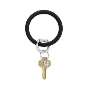 OVENTURE Silicone Big O® Key Ring - Back in Black, Durable Non-Toxic Silicone, Hands-Free Wear, Secure Locking Clasp, Lightweight & Water-Resistant, Classic Black Color, Perfect Gift
