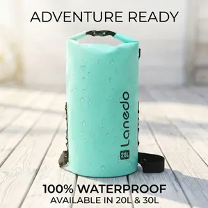 New 20L/30L  Waterproof Dry Bag Backpack, Floating Roll Top Dry Sack for Kayaking, Beach, Camping,fishing and Hiking, Outdoor Water Sports Bag（Lake blue）