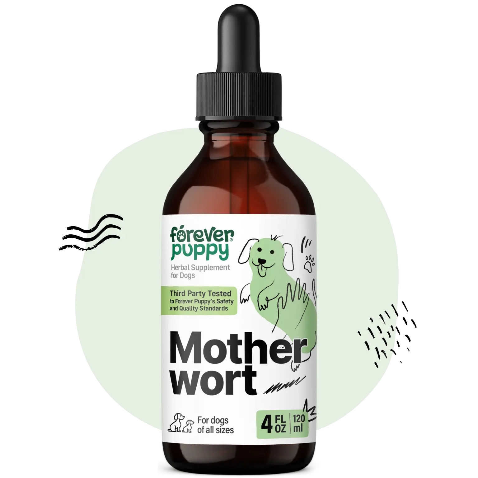 Motherwort Tincture for Dogs - Herbal Dog Heart Supplement - Motherwort Herb Liquid Extract - Canine Vitamins for Overall Well-Being - Sugar & Alcohol-Free Drops - 4 fl oz
