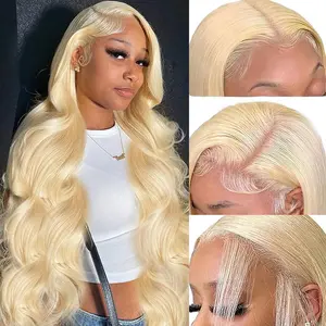 WeLove 613 Blonde Wig 13x6 HD Lace Front Wigs for Black Women Synthetic Wig Body Wave Wig 30 Inch 220 Density Pre-Plucked Baby Hair