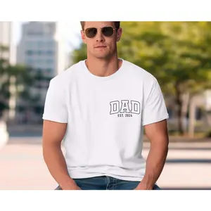 Dad Est 2024 T-Shirt, Personalized Dad Shirt, Custom Dad, Pregnancy Announcement for Dad, Gift for Dad, Father's Day Shirt, New Dad Shirt