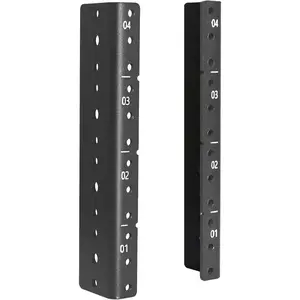 2 count 4U Rack Rails Kit for Wooden Studio Cabinets' application, 19" Rack Rails Vertical or Horizontal Mount for AV Sound Recording Network Equipment Installation