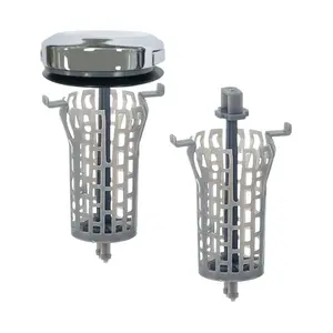 Drain Buddy Sink Ultra Flo 2-in1 Sink Drain Stopper & Hair Catcher W/ 1 Replacement Basket