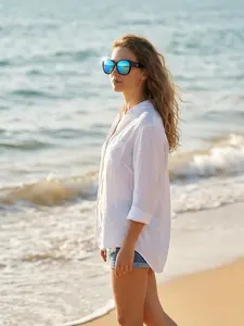 Women's Fashion Round Sunglasses, UV Protection Sun Glasses, Daily Wear, Travel, Beach Vacation, Driving, Outdoor Sports, Unisex