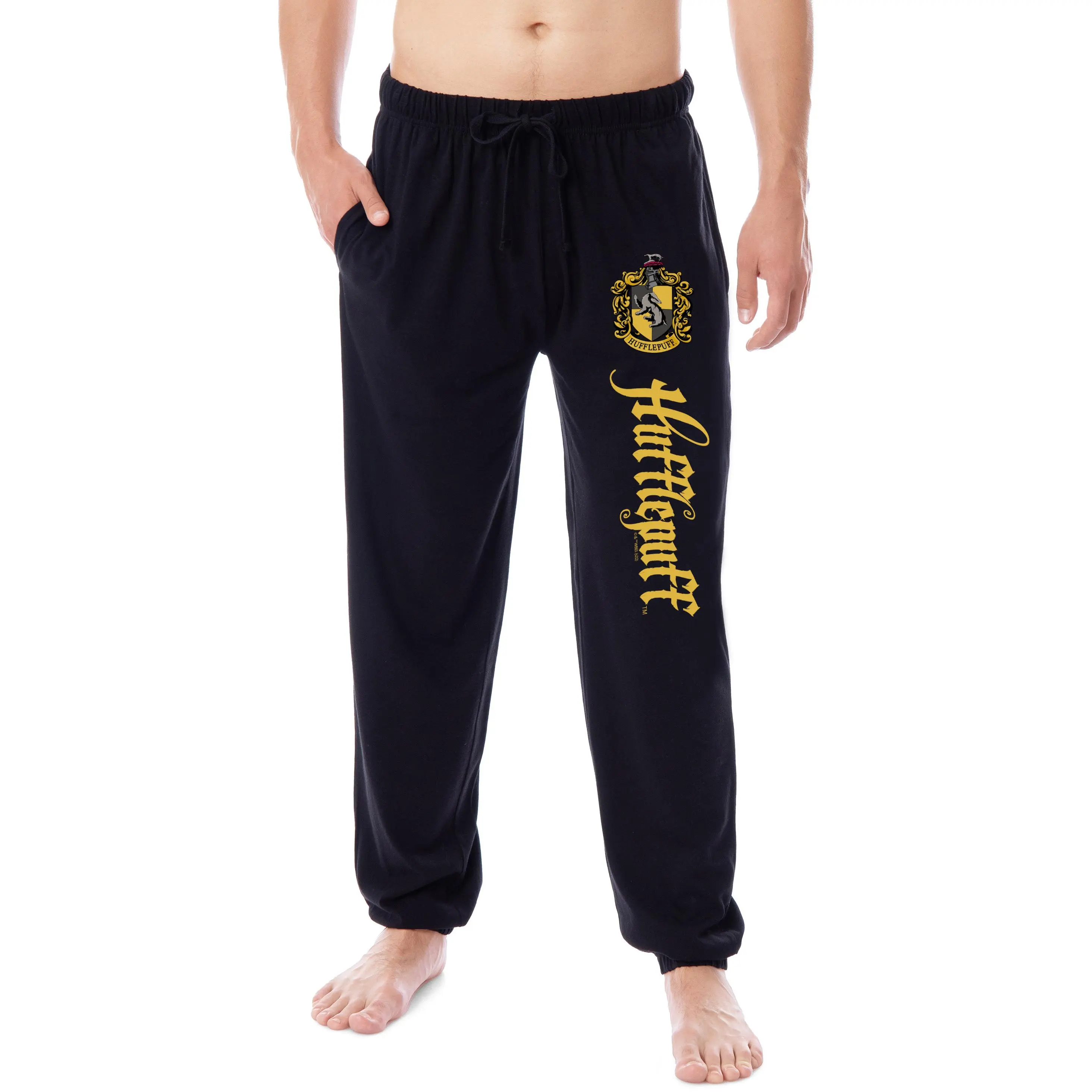 Harry Potter Men's Hogwarts House Hufflepuff Sleep Jogger Pajama Pants