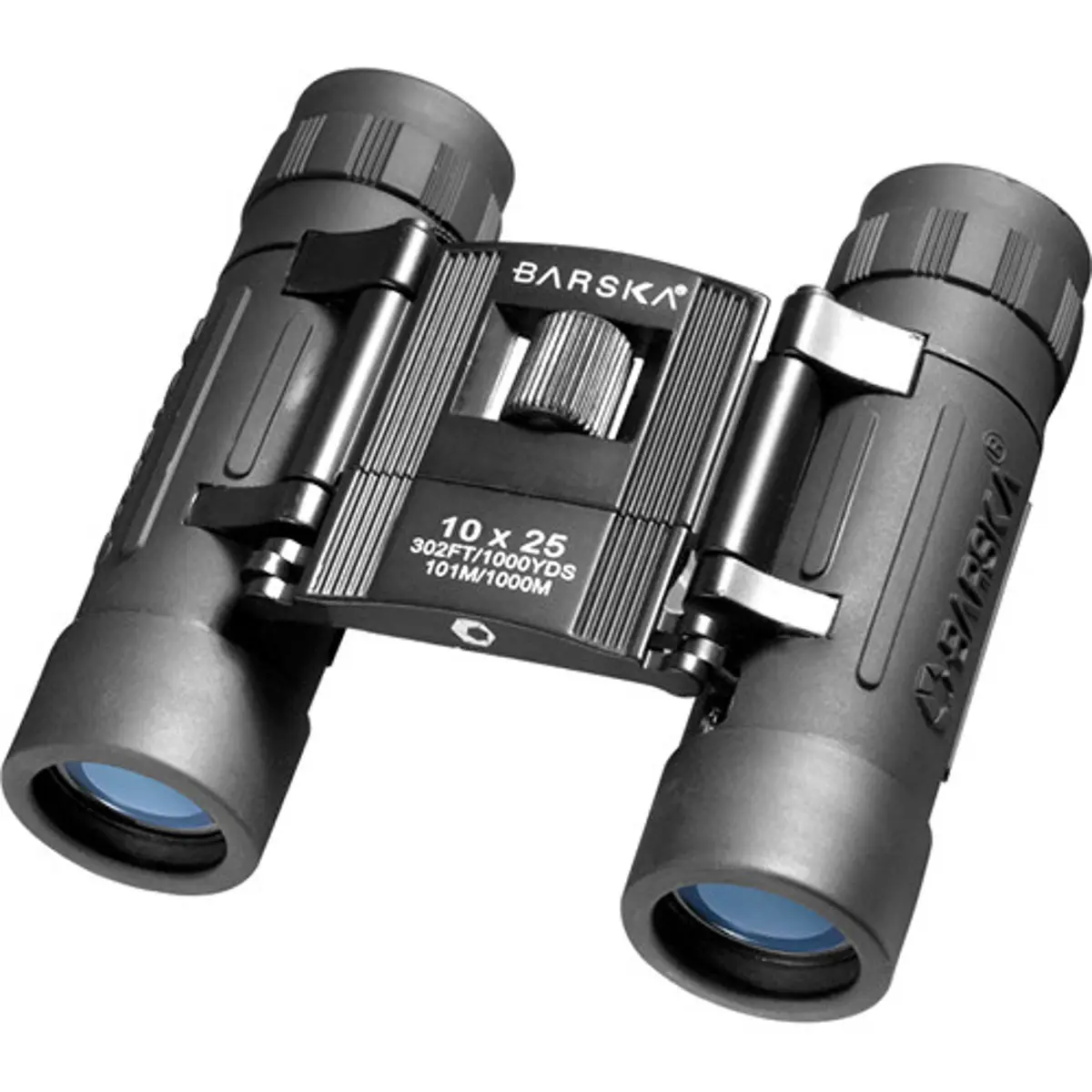 Barska 10x25 Lucid View Weather Resistant Roof Prism Binocular with 5.75 Degree Angle of View, Black