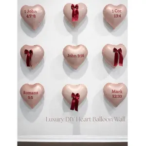 Luxury DIY Valentine Heart Balloon Wall Kit (Faith Edition)
