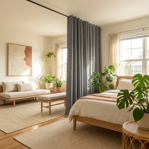 Blackout Curtains 1 Panels Solid Grommet , Thermal Insulated Room Darkening Window Drapes