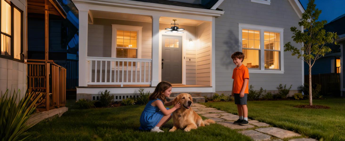 ISUNEMA Solar Shed Light Outdoor Indoor Upgrade 1200LM 174LED 4 and 1 Heads Motion Sensor Pendant Light, Solar Lights with 5 Lighting Modes Remote Control IP65 Waterproof for Barn Patio Gazebo Shop