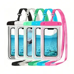 5pcs Universal Waterproof Phone Bag, Outdoor Swimming Waterproof Phone Case, Beach Dry Phone Pouch, Christmas & Halloween Gift, Random Color