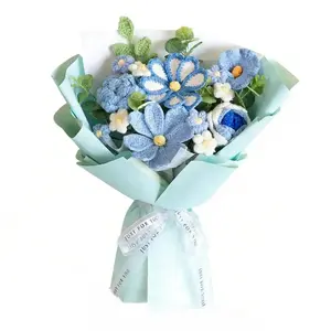 Aesthetic Knitted Artificial Flowers | No-Wilt Forever Bouquet | Wedding & Birthday Gift