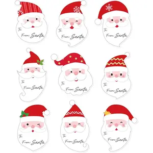 Christmas  Tags Stickers, 96 count Christmas  Labels Stickers, Self-Adhesive Christmas Name Tags for Xmas Gifts Wrap Presents Boxes Decoration, 2 x 3 Inch (Santa Claus)