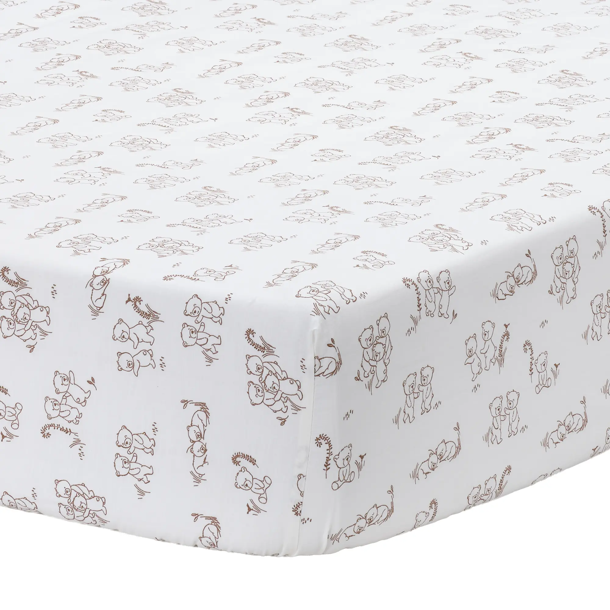 Lambs & Ivy Blue Patchwork Breathable Cotton Fitted Crib/Toddler Sheet