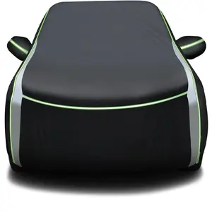 All-Weather Waterproof Car Cover, Suv & Sedan Snow Protection, Outdoor Oxford Fabric, UV Resistant, Zippered, Windproof, Winter Rain Gear