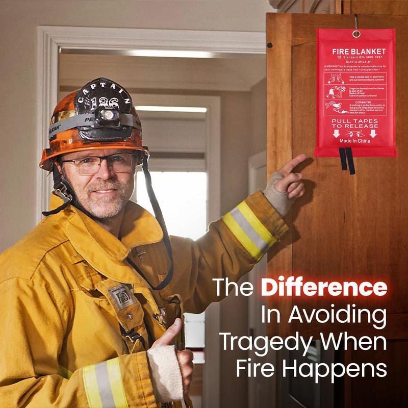 Home Emergency Fire Blanket, Fast Fire Suppression for Kitchen, Essential Fire Safety Gear,mothers day gift