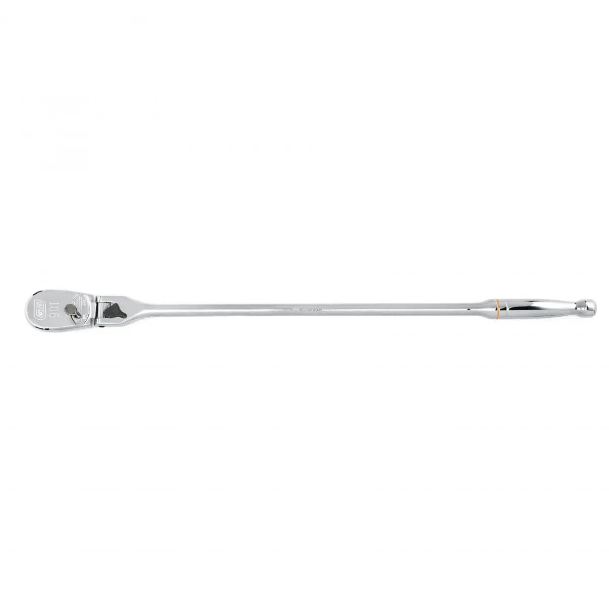Gearwrench 0.5 in. Drive 90 Tooth Full Polish Locking Flex Head Teardrop Ratchet - 24 in.