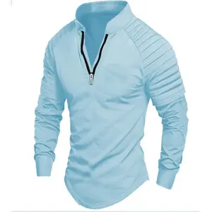 2025 Autumn POLO Shirt Zipper Long Sleeve Men's Sports