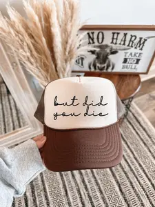 But Did You Die- Brown and Tan Unisex Foam Trucker Hat
