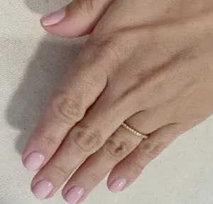 Gold Filled Eternity Micro Cubic Zirconia Stone Ring