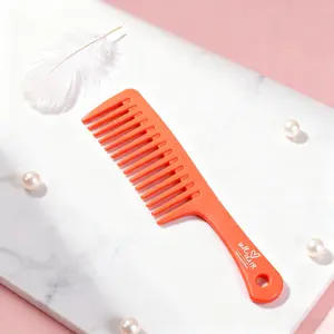 We Heart Hair Wide Tooth Comb - High-Quality PP Plastic Ergonomic Handle Durable Lightweight Ideal for Curly & Long Hair Wet or Dry