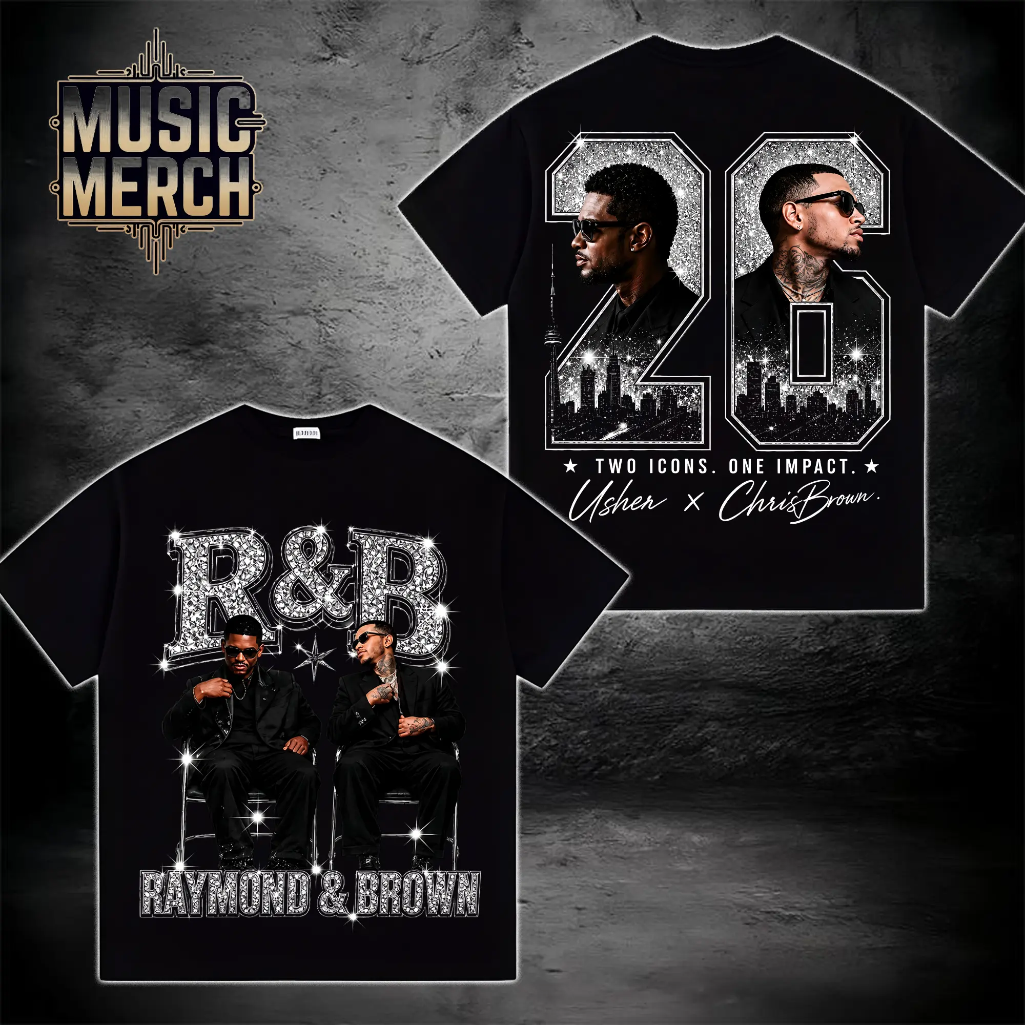 The R&B Tour 2026: Raymond & Brown #5 Premium Acid Washed Shirt, R&B Music Duo Graphic Tee, Urban Hip Hop Soul Streetwear Shirt, Concert Tour Merch, Gift for R&B Fans, Vintage Music Tee