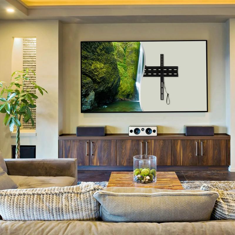 Fixed TV wall mount, suitable for TVs from 32 inches to 86 inches, with a load capacity of up to 120 pounds.
