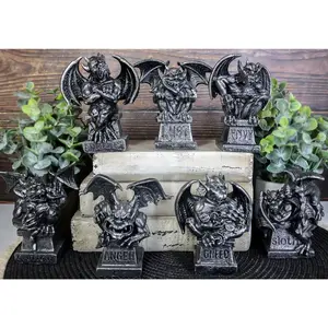 The Allegorical Seven Deadly Sins Gargoyle Figurine Set of 7 Wicked Gargoyles