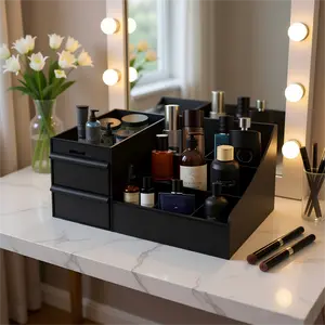 All-in-One Makeup Organizer with Drawers! Keep Your Vanity Clutter-Free. Perfect Gift for Her. #vanityorganization #giftidea