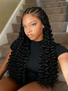 New Braided Wig Hd13x6 Lace Front Fashion Headband Wig, Unique Style Wave Hair, Long Wigs, All Seasons, Adjustable Design