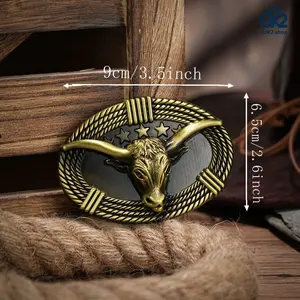 Cross-border punk-style embossed alloy belt buckle, American retro western cowboy belt buckle, men's personalized trendy belt accessory, various patterns available