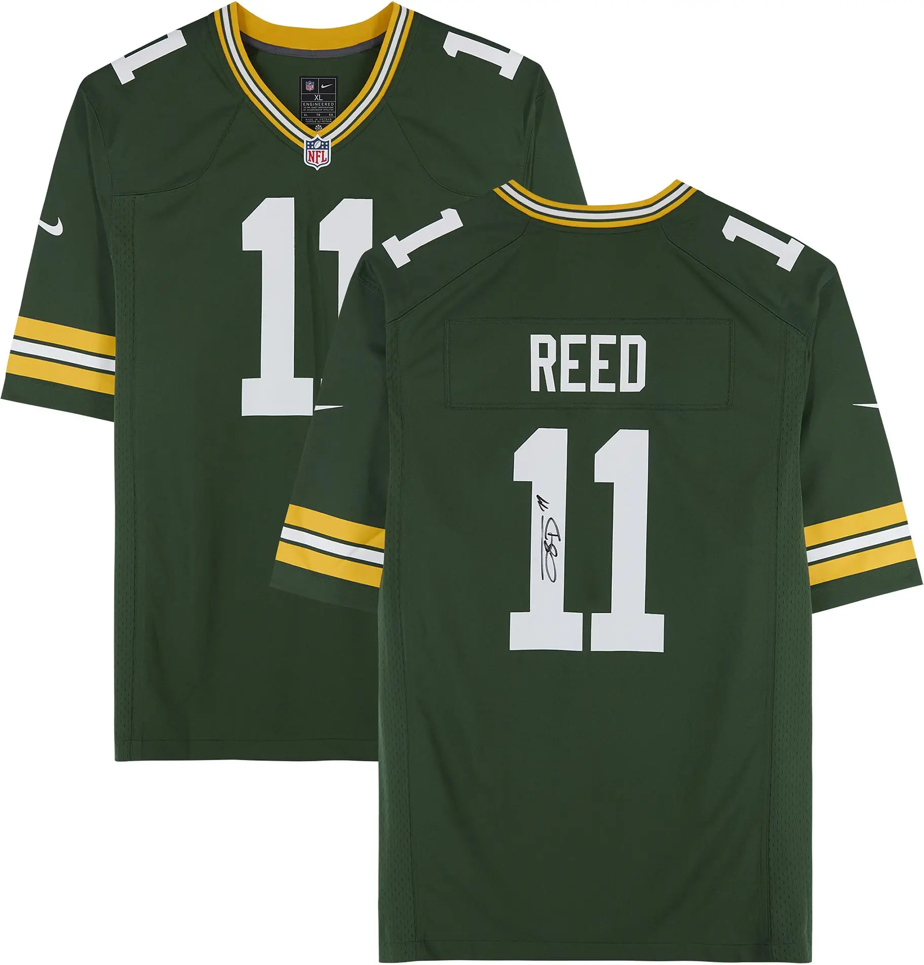 Jayden Reed Green Bay Packers Autographed Nike Green Game Jersey - Fanatics Authentic Certified - NFL Memorabilia