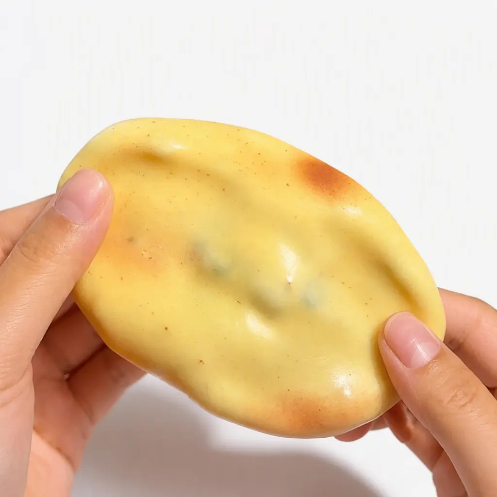 Handmade Potato-Chunk-Shaped Stress Relief Balls, Crisp Tactile Feel, Fun Play Experience, Sequin-and-Petal-Filled Uncompressed Novelty Toy