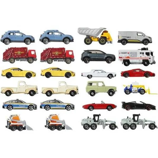 Matchbox 1:64 Scale New Realistic Model Car Set, 24-Piece Basic L Assortment Collectible Toy Cars, Ships in Own Container