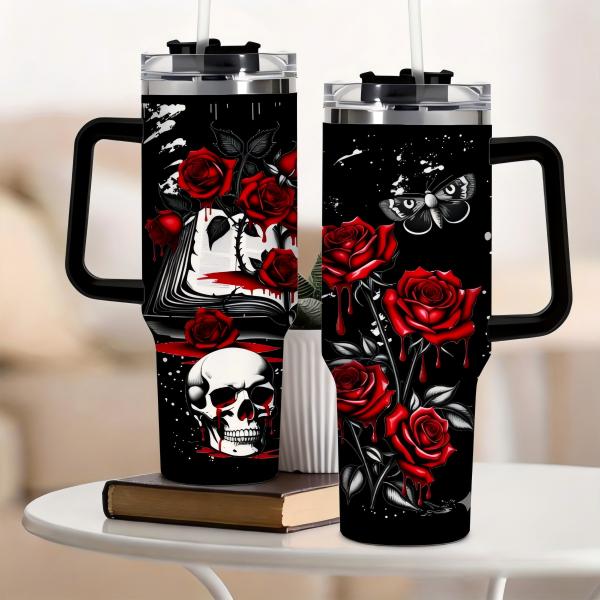Romantasy Books Tumbler 40oz Dark Romance 40oz Tumbler, Gothic Fantasy Book Tumbler 40oz