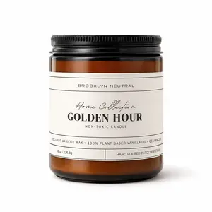 Non-Toxic Candle – Coconut Wax, Essential Oil Scented, Clean Burning Candle for Home – Lavender, Citrus & Vanilla Sandalwood Scents (Vanilla Sandalwood)