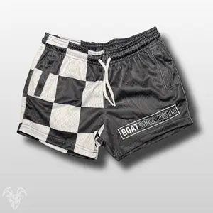 GOAT Strength YOUTH Checkered Mesh Shorts – Zipper Pockets PLEASE REVIEW OUR SIZING CHART
