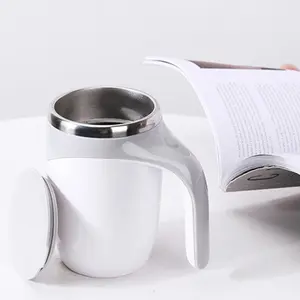 【Birthday gift】Coffee Cup 380ml Electric Coffee Mug with Lazy Rotating Magnet Design Stainless Steel Automatic Stirring Reusable Travel Mug,Valentine's Day gift