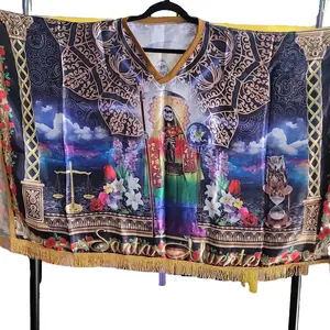 Santa Muerte Poncho | Sacred Handmade Clothing | One-Size Fits All