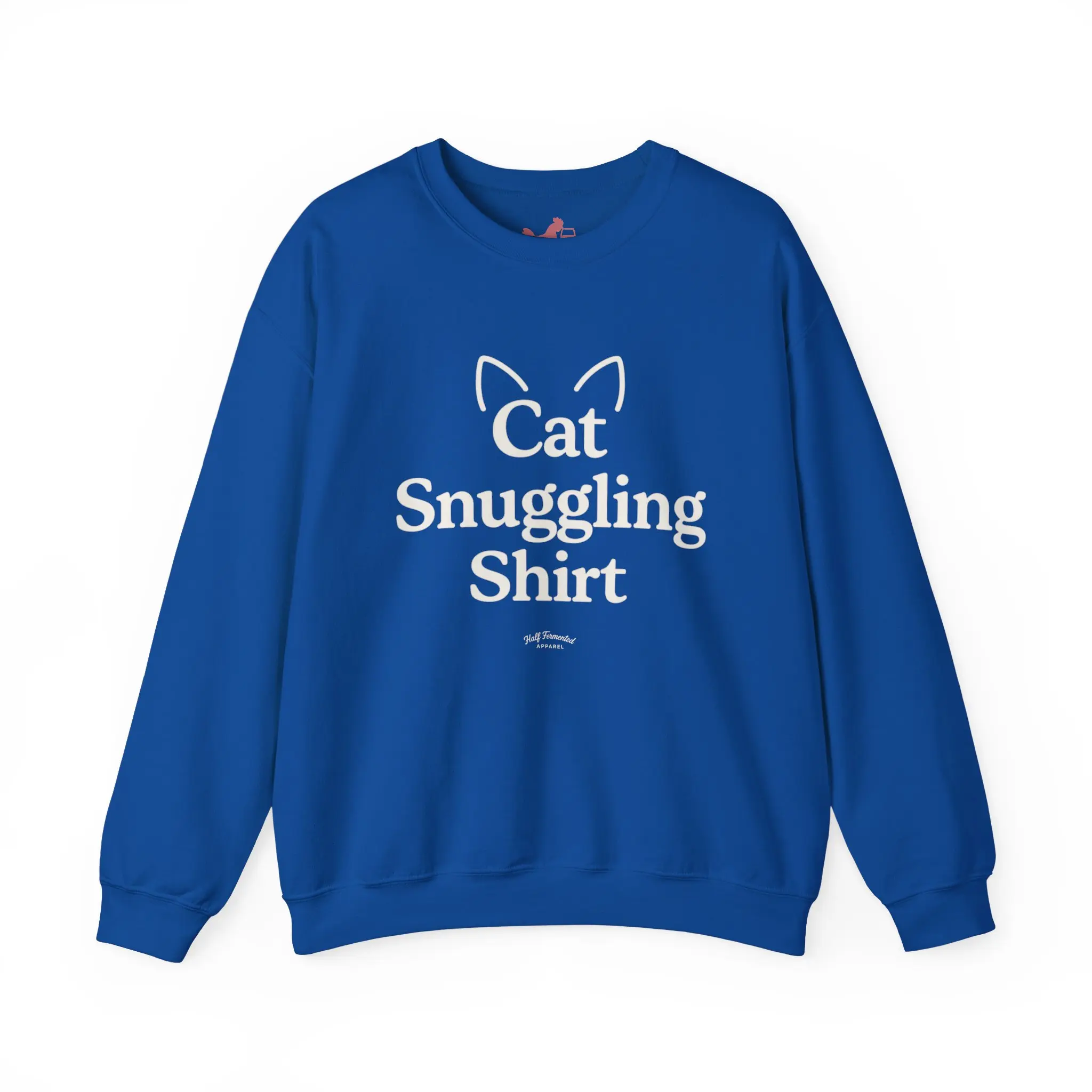 Snuggling Cat Crewneck Sweatshirt | Cozy Cat Cuddle Design