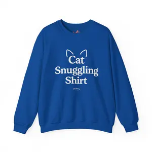 Snuggling Cat Crewneck Sweatshirt | Cozy Cat Cuddle Design