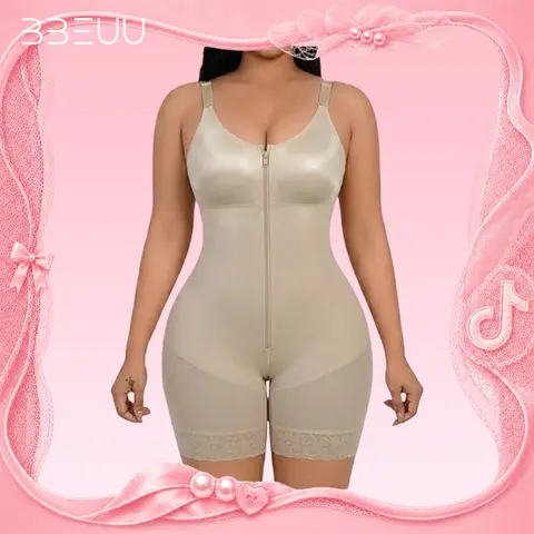 BBEUU Women‘s  Fajas Colombianas Shapewear medium-sculpt Butt Lifting& Tummy ControlZipper Closure BF01