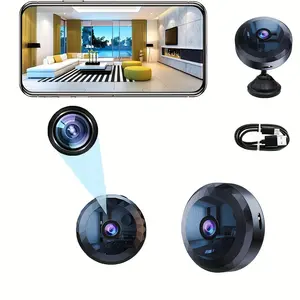 Mini WiFi Webcam, Wireless Desktop Camera for Home Office, Compact Smart Webcam with Remote View, Portable Indoor Camera for Meetings & Work, Small Office Security Cam with WiFi