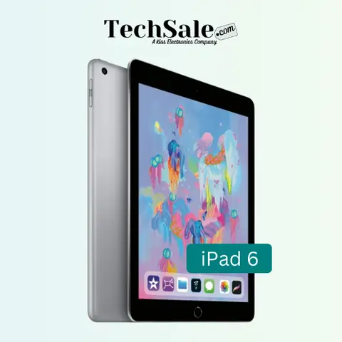 Certified Refurbished 9.7-in Touchscreen iPad 6 Tablet - WiFi-Enabled, Space Gray Device, A10 Fusion, Unlocked, Eco-Friendly, Fully Functional, Excellent Condition, 1-Year Warranty, Charging-Compatible