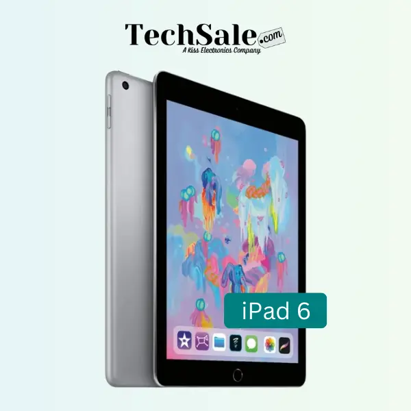 Certified Refurbished 9.7-in Touchscreen iPad 6 Tablet - WiFi-Enabled, Space Gray Device, A10 Fusion, Unlocked, Eco-Friendly, Fully Functional, Excellent Condition, 1-Year Warranty, Charging-Compatible