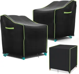 Patio Chair Covers 3 Pack, Outdoor Swivel Chair Cover 35" Wx38 Dx29 H, 420D Oxford Fabric Waterproof Outdoor Furniture Covers for Adirondack Chair Lawn Deep Seat Chair Coffee Table
