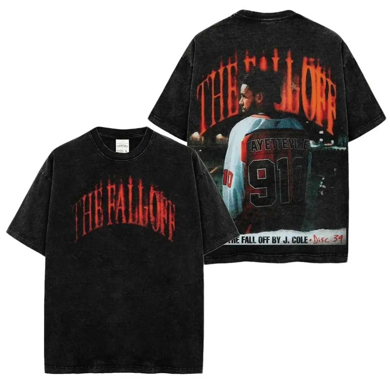J. Cole - The Fall-Off Tour Graphic V3 For Dreamville High-quality, Soft Cotton T-Shirt, Disc 29, Disc 39 Hip-Hop Shirt, The Fall-Off Album Jermaine Lamar Cole Fan Graphic Tee, Cole World Music Fan Merch Shirt H